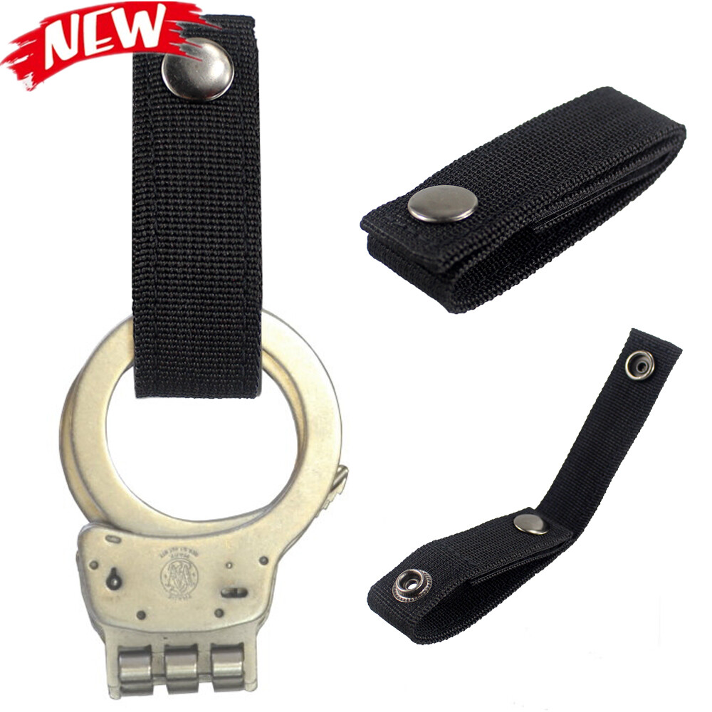 Tactical 1" Duty Belt Molle Handcuff Strap Case Strong Snap Webbing Strap Holder