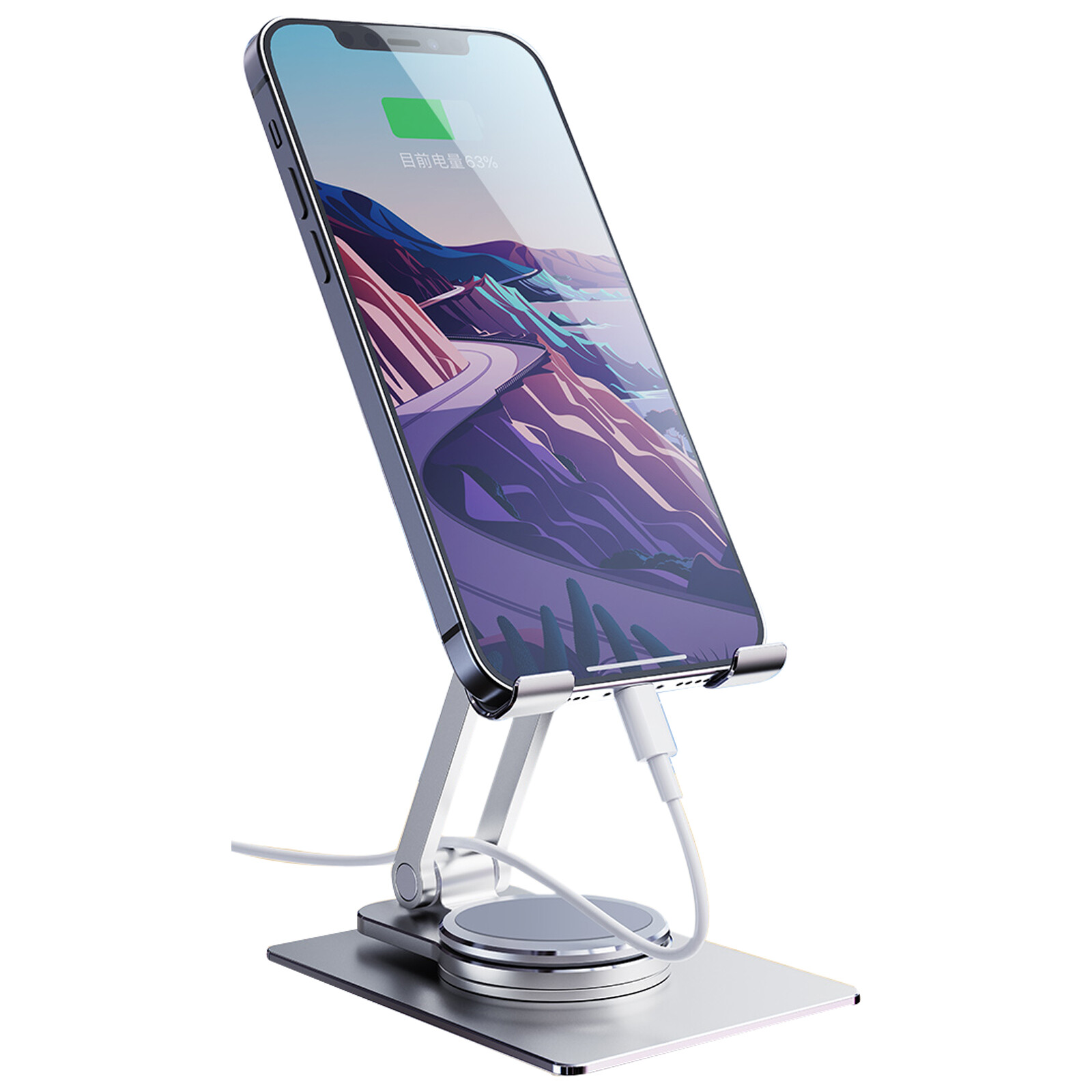 Foldable 360° Rotatable Base Desktop Stand Mount Holder for Tablet PC Cell Phone