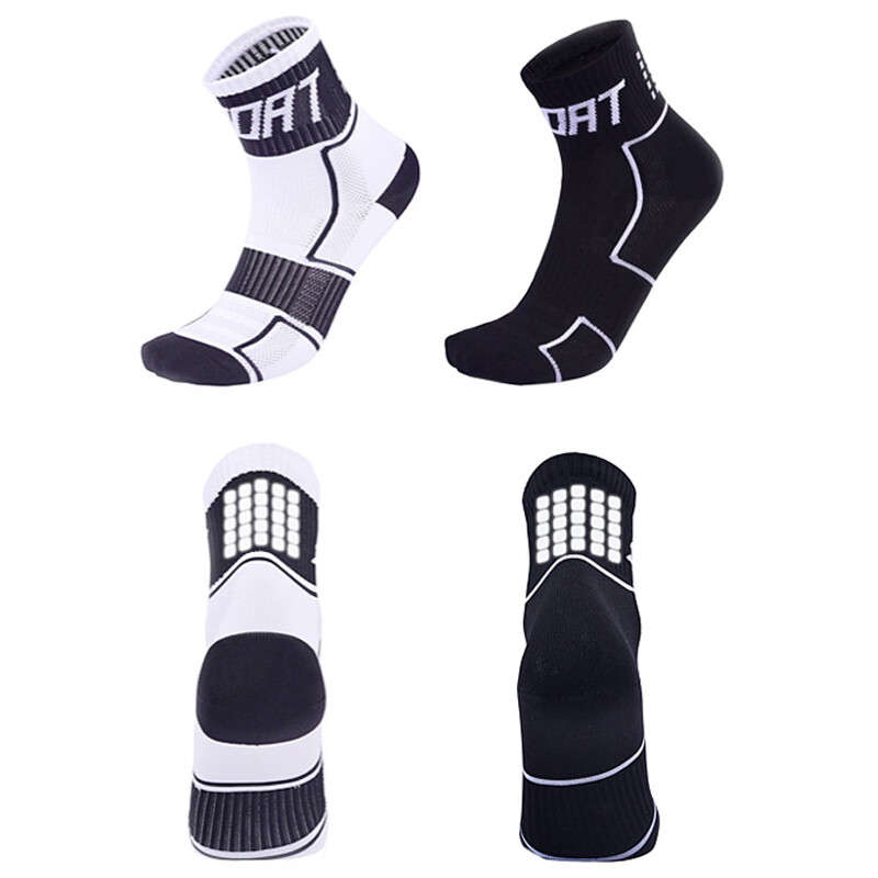 2 Pairs Cycling Socks Reflective Riding Bicycle Bike Sports Socks White Black XC