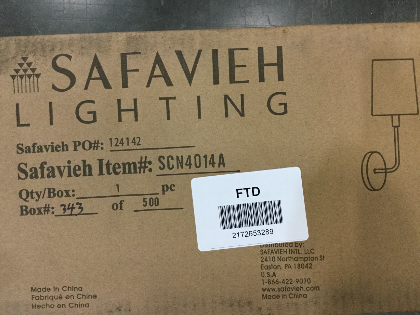 Safavieh JAXSON WALL SCONCE, Reduced Price 2172653289 SCN4014A