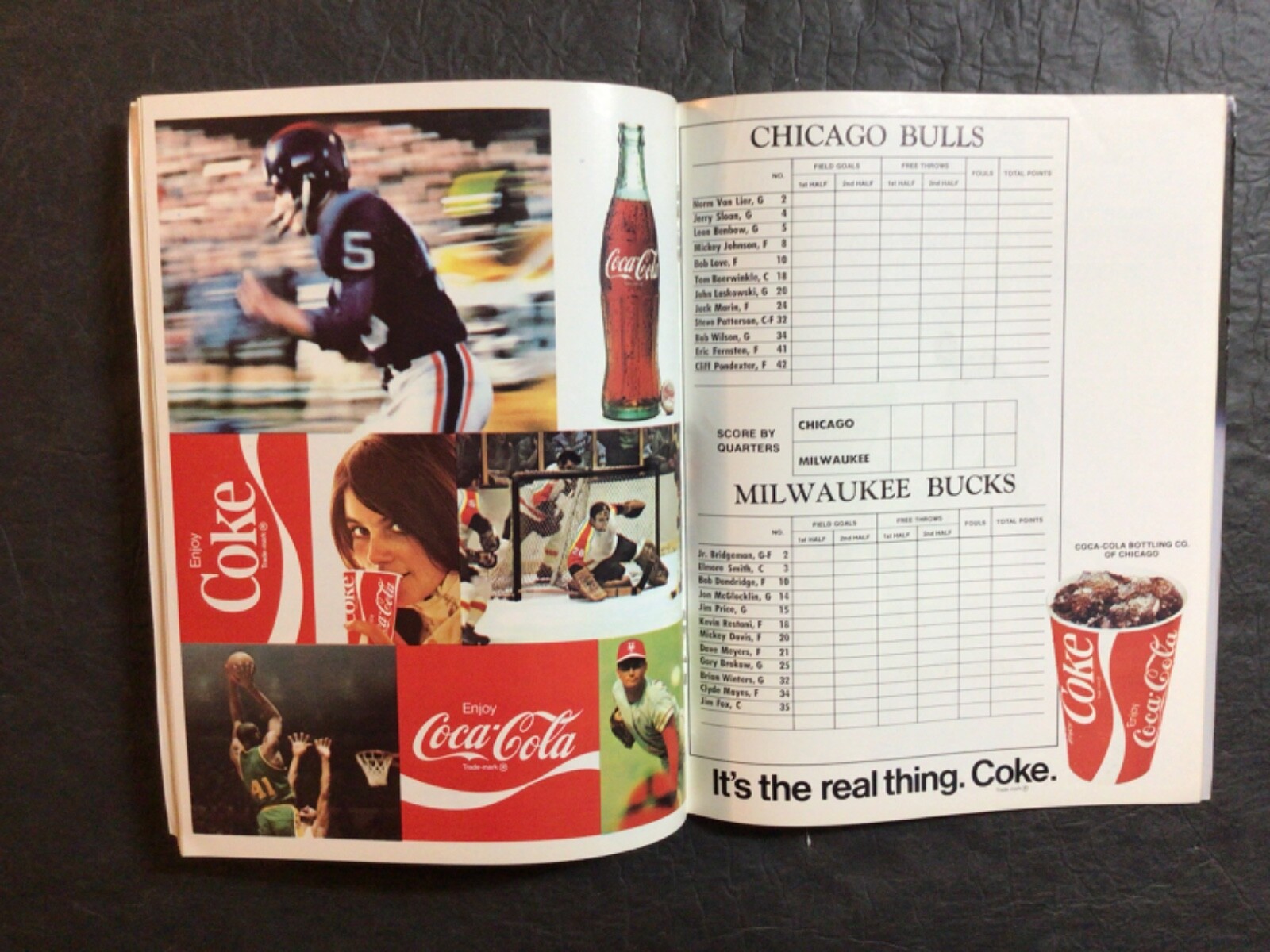HOOP NBA GAME PROGRAM ~ 1976 Bulls vs. Bucks ~ Not Scored ~ VG/EX!!!
