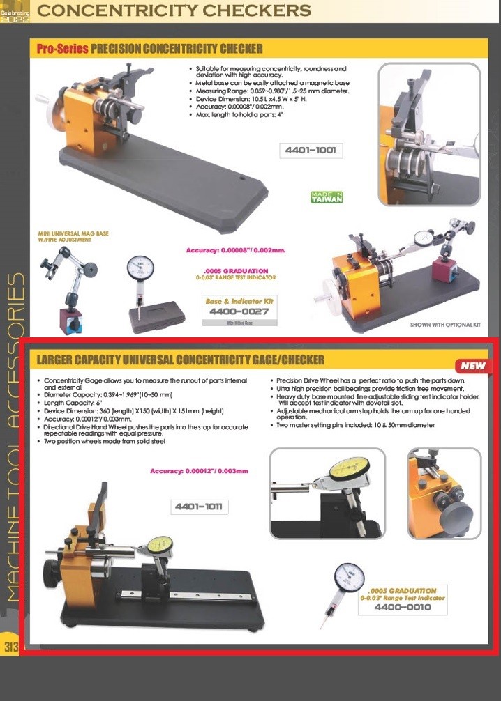10-50MM DIAMETER CAPACITY CONCENTRICITY CHECKER (4401-1011)