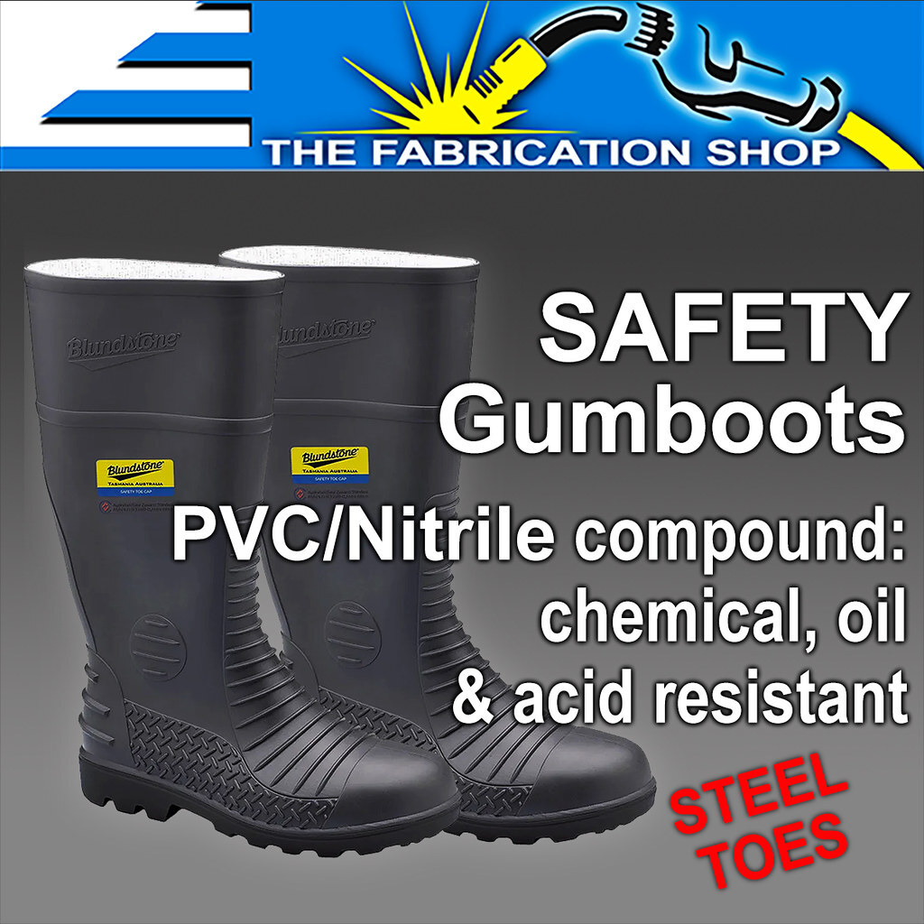 Blundstone Safety 025 Steel Toe Gumboots Chemical Oil Waterproof Resistant Boots