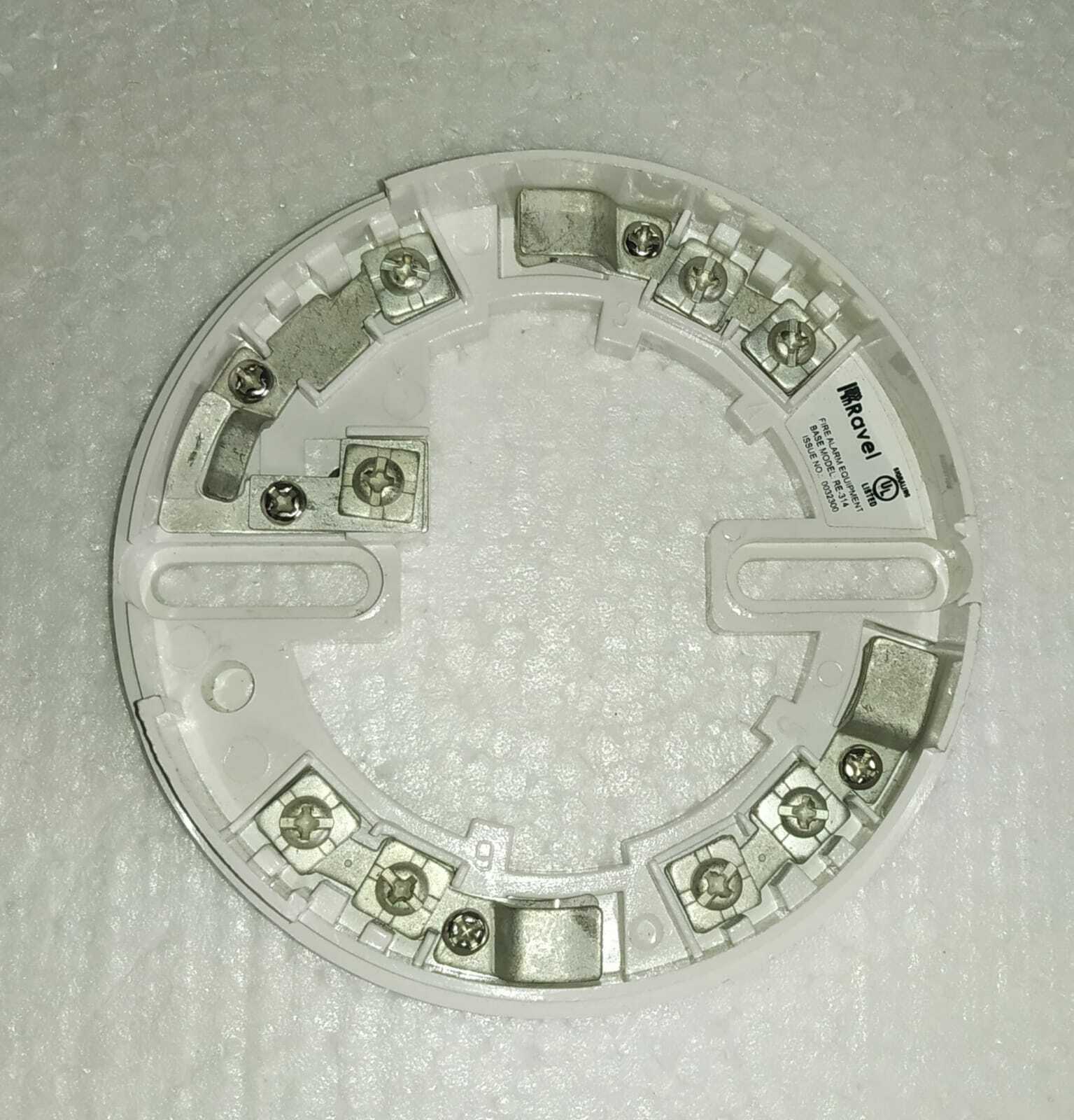 LOT OF 3 PC. RAVEL  RE-314  FIRE ALARM EQUIPMENT SMOKE DETECTOR BASE