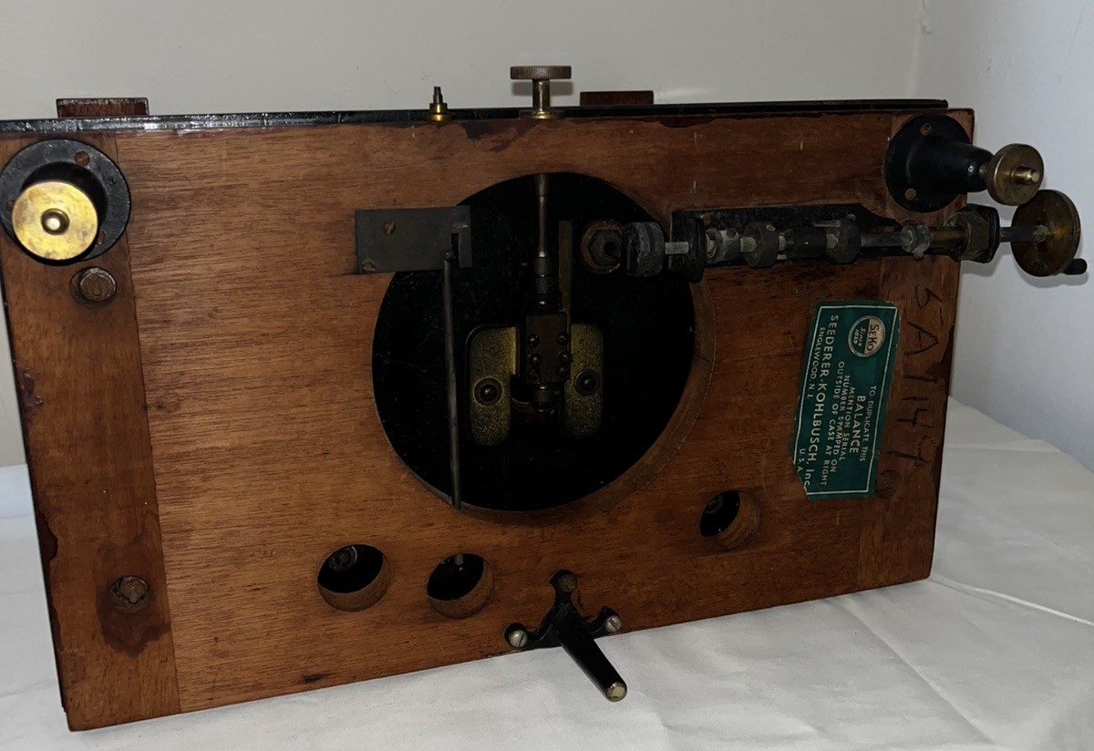 Antique Seederer-Kohlbusch Scientific Balance Scale.