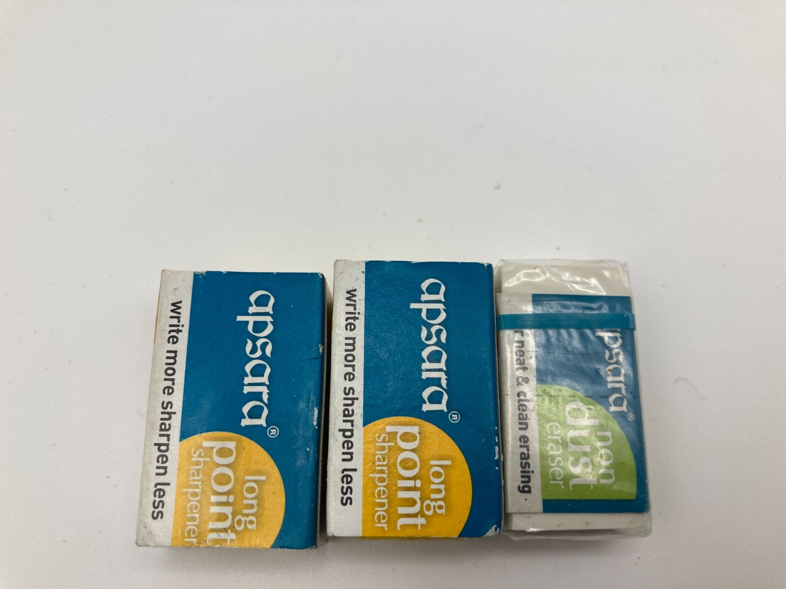 Apsara 2 Yellow Long Point Pencil Sharpener & Non Dust Eraser