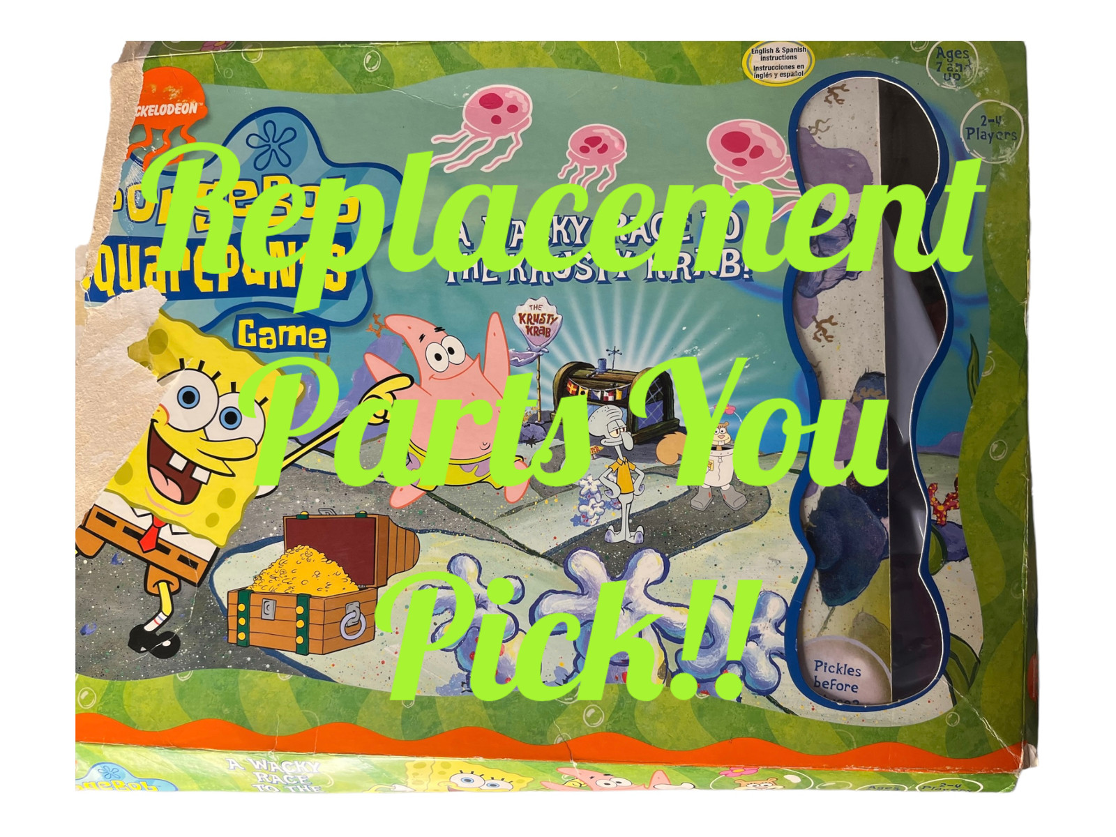 SpongeBob Squarepants Wacky Race To The Krusty Krab Replacement Parts Pieces