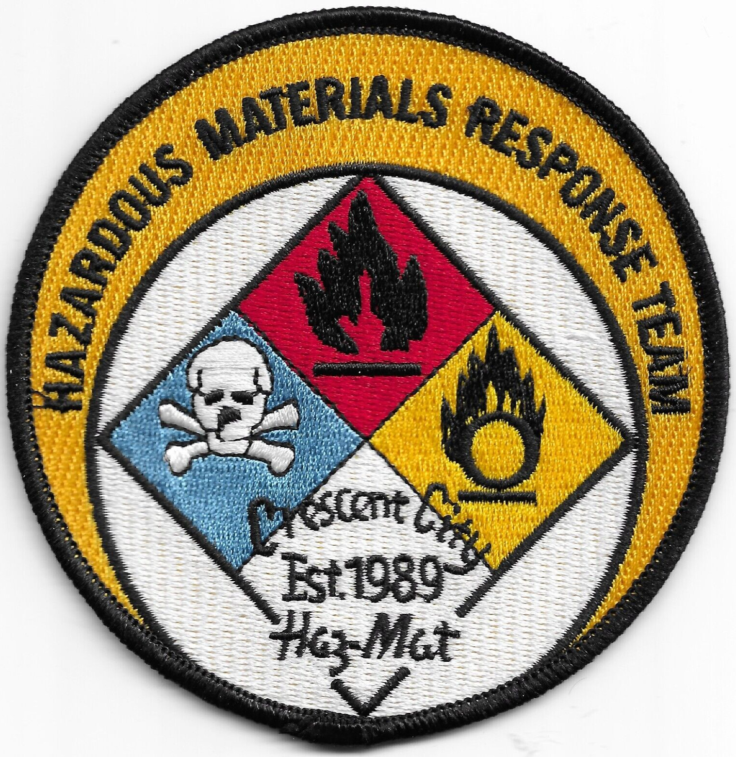 Crescent City  Hazardous Materials Response Team, LA  (4" round size) fire patch