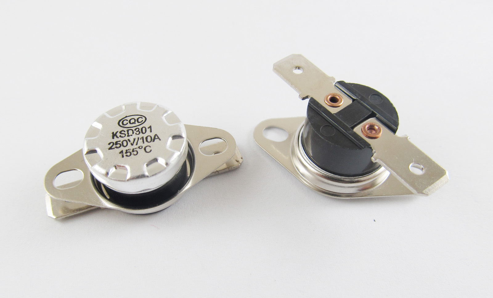 5pcs Temperature Controlled Switch Thermostat 155°C N.C. KSD301 Normal Close 10A