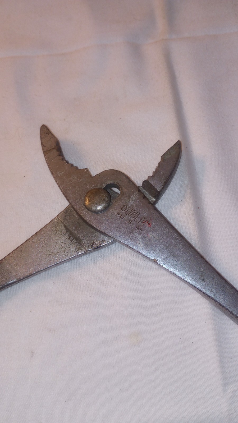 Vintage DUNLAP USA 9" Slip-Joint Pliers