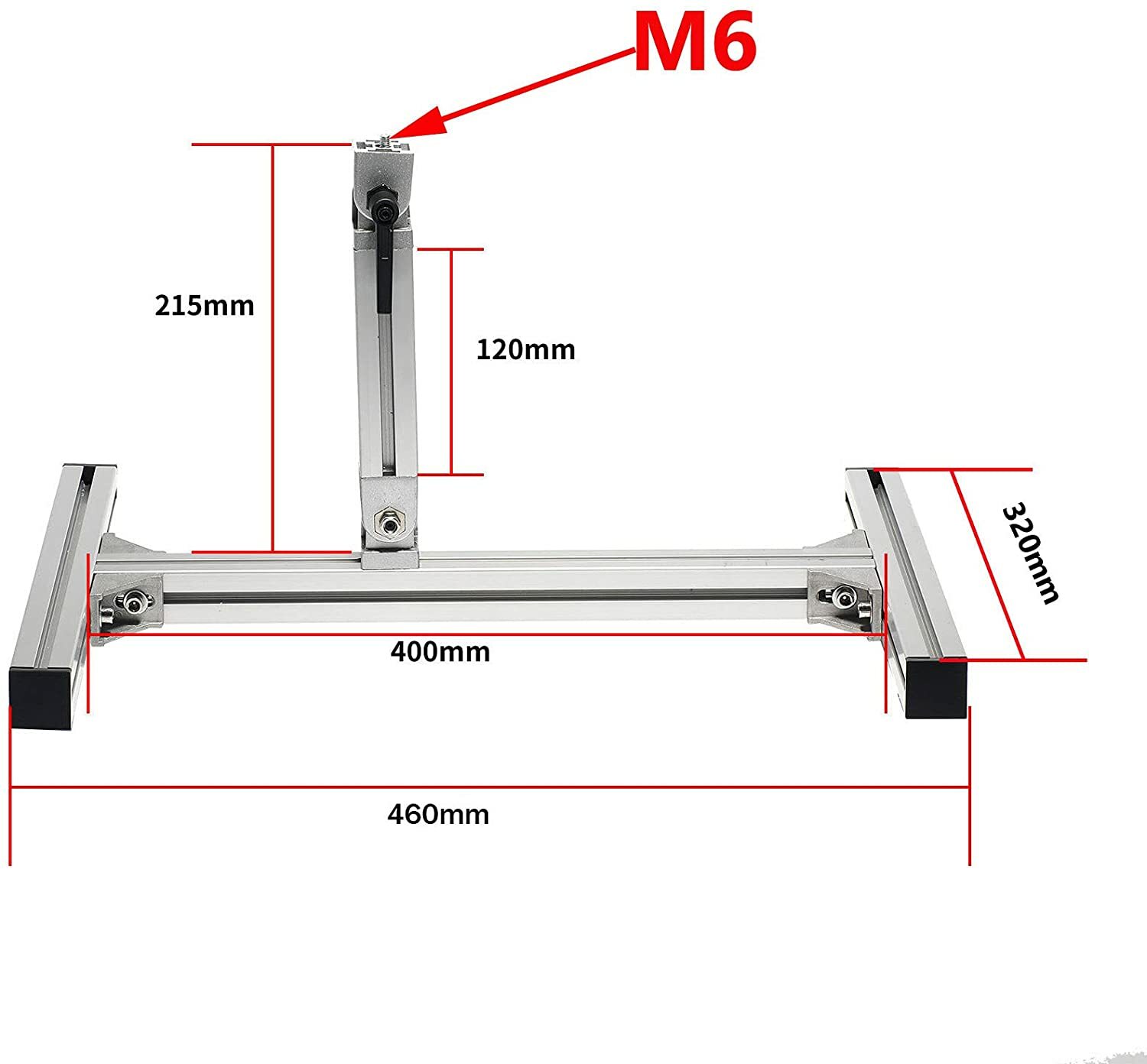 DIY Linear Actuator Stands Aluminium Alloy Pitch Angle Adjustable Motor Bracket