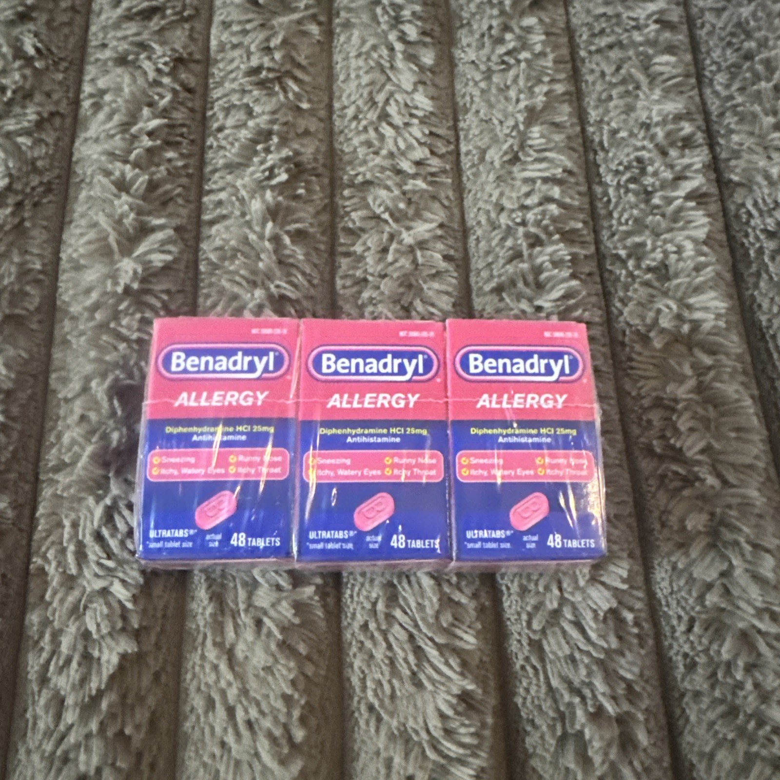 Benadryl Allergy Relief Ultratabs - Exp 02/2027  3 Boxes Of 48