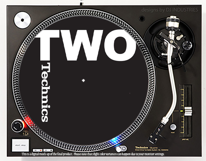Technics Two - 7"-12" DJ slipmat for LP turntable record player