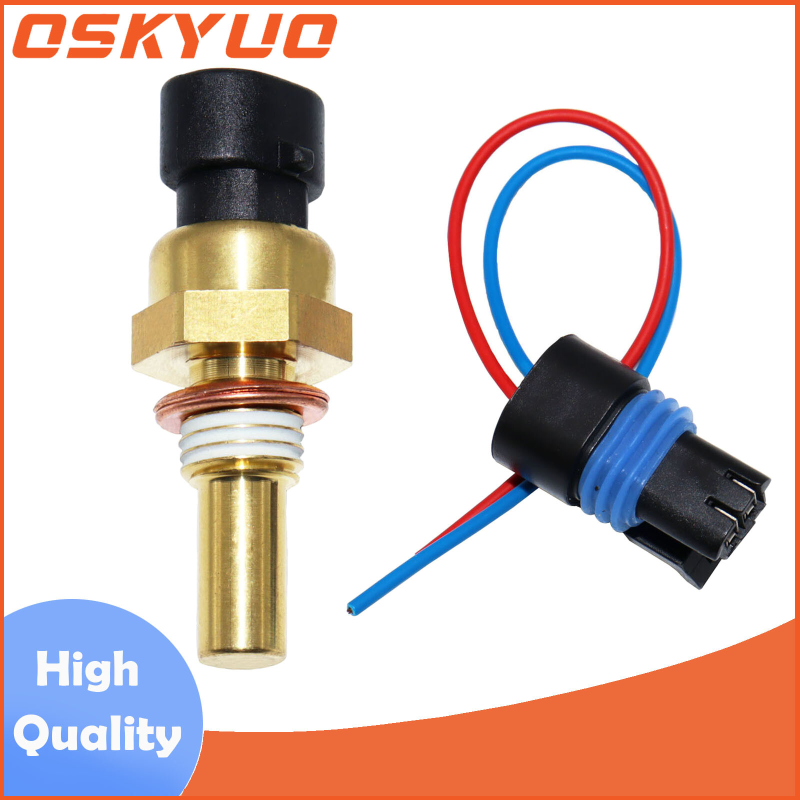 TX89 Coolant Temperature Sensor W/ Connector For Chevy Express 1500 2500 3500