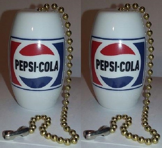 A Charming Set of 2 Pepsi Rectangle Ceiling Light/ Fan Pulls