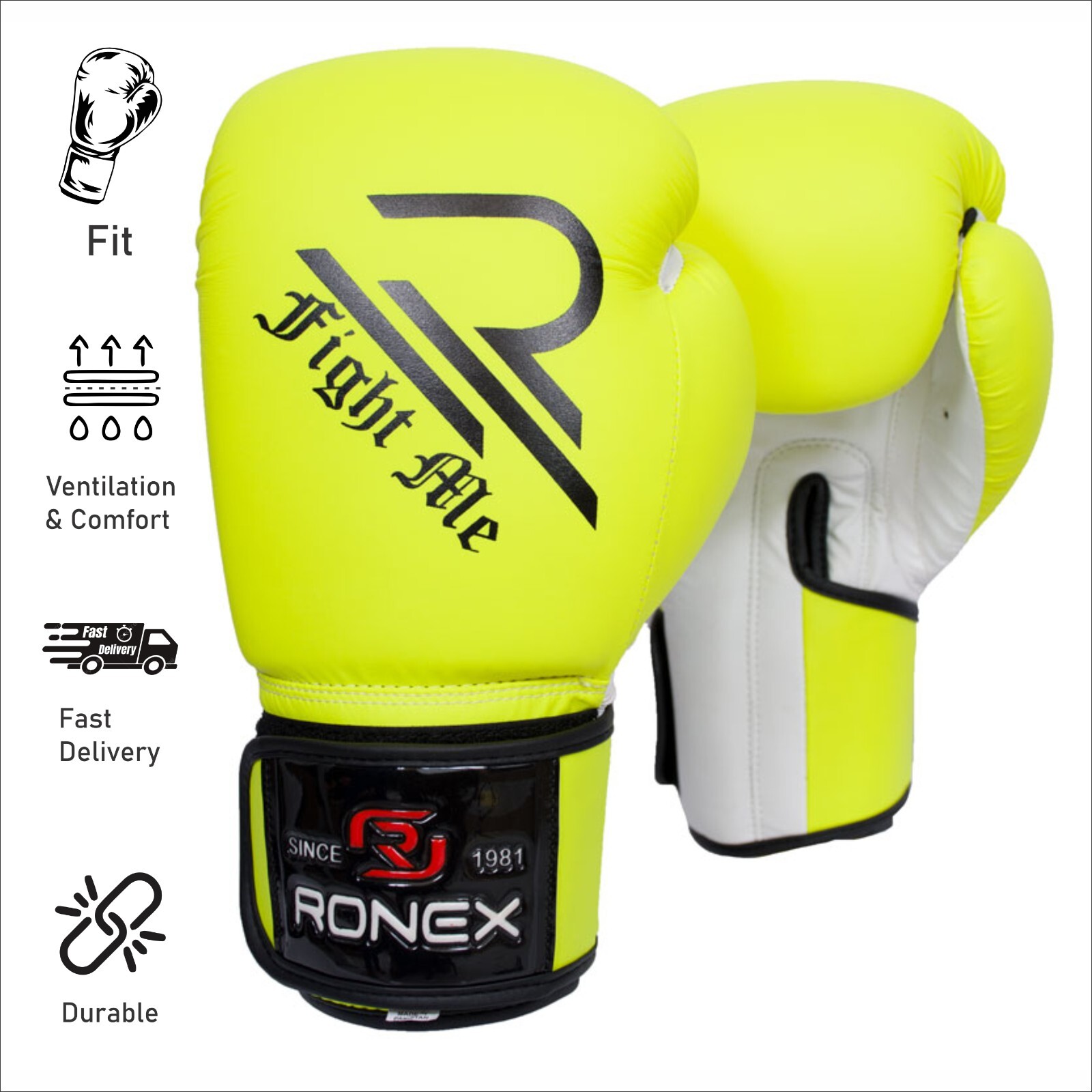 Ronex Training & Sparring Boxing Gloves Heavy Duty Durable PU Leather