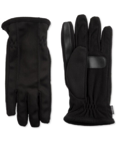 Lot of 5 ISOTONER Men's Black SmartDRI SmartTOUCH Water Resistant Gloves Medium