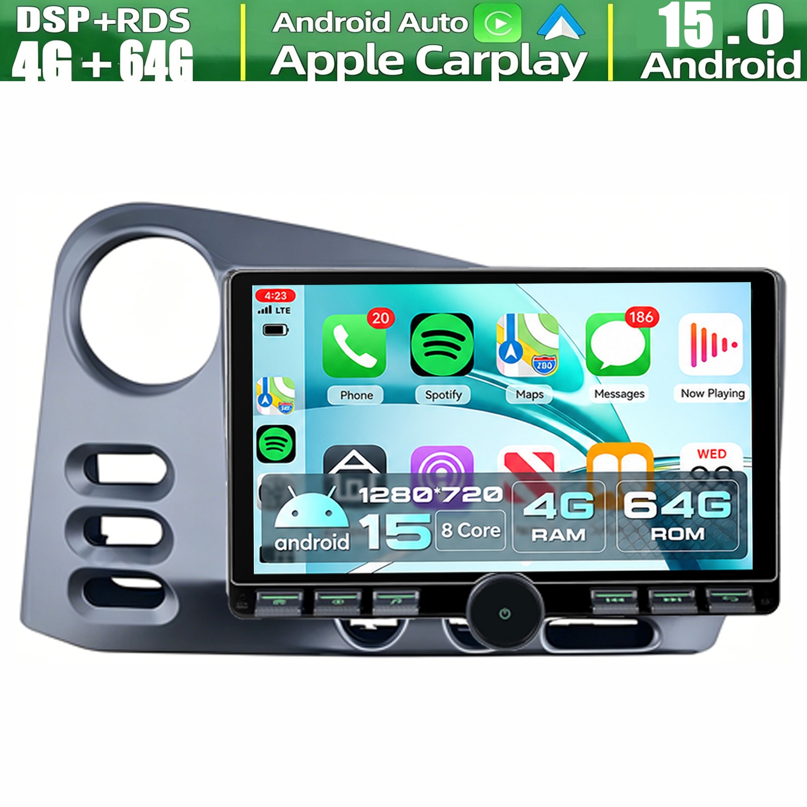 For Toyota Matrix 2003-2004 Radio 9"Android15.0 64G Carplay Stereo Radio GPS Nav