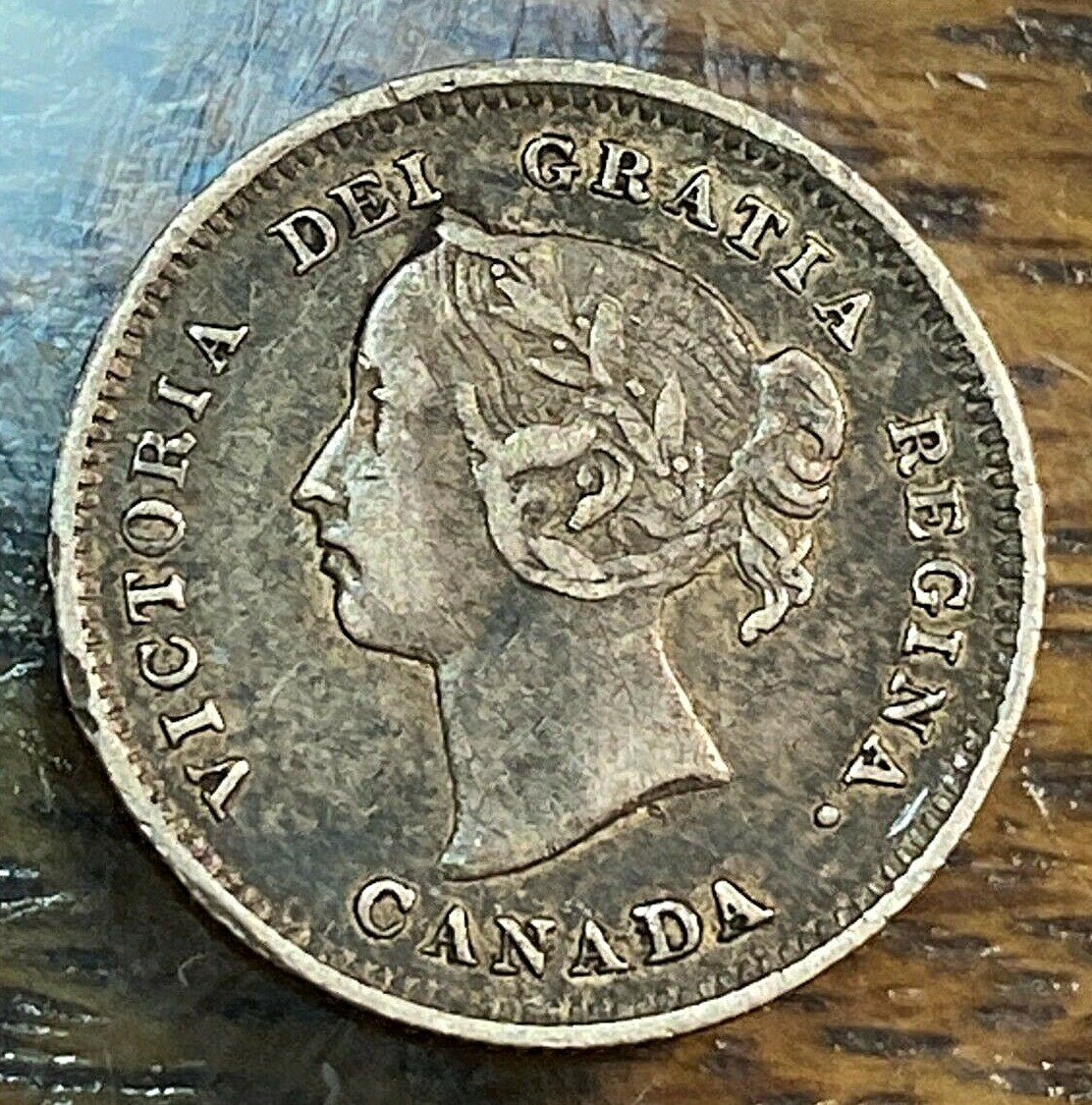1887 Canada Five Cents Choice Original VF/XF Key Mintage 500K. CHN
