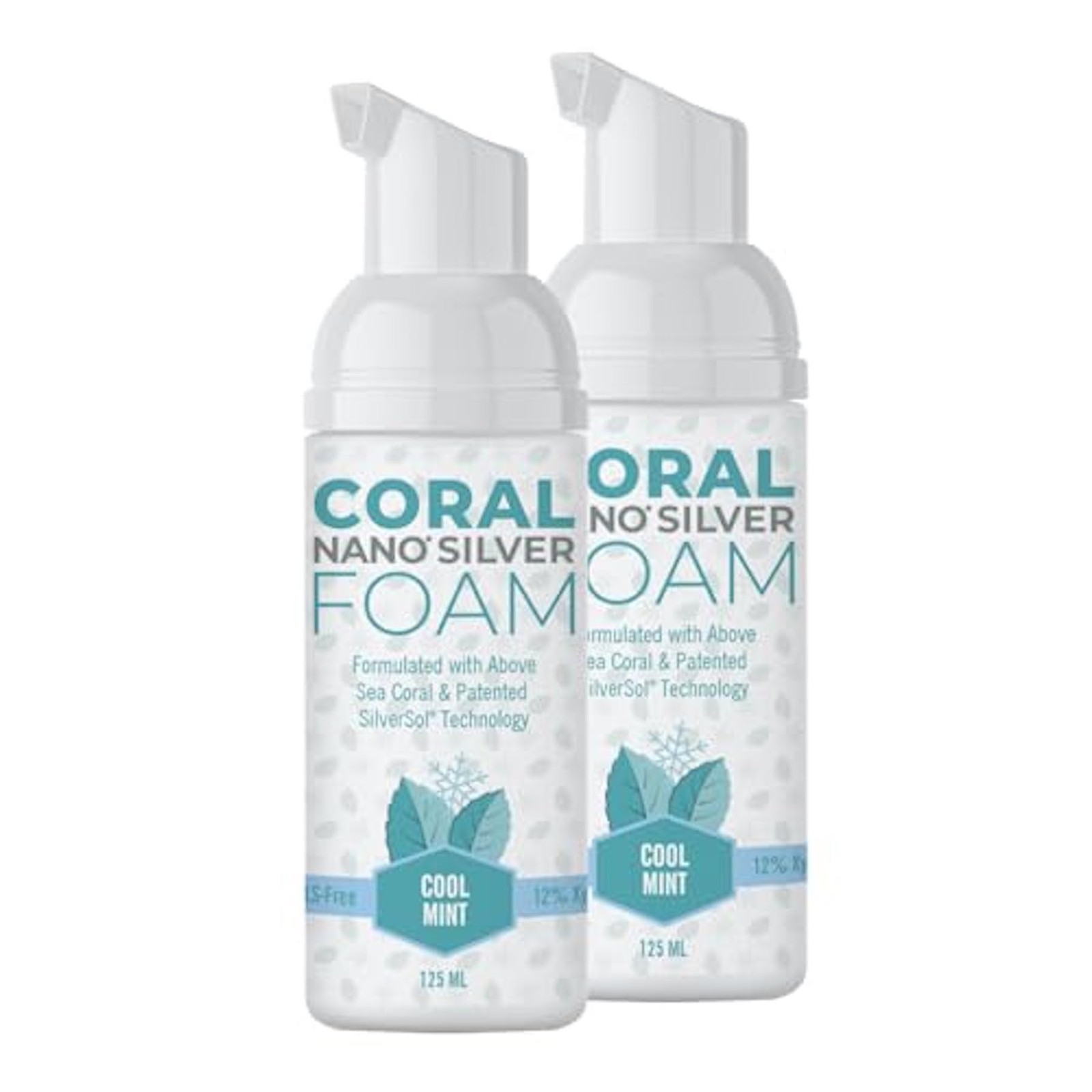 Coral Nano Silver Foaming Toothpaste, Natural Fluoride Free Cool Mint, 4.2 Ounce