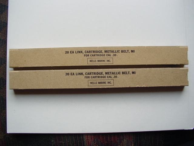 2  Original USGI Boxes Total of 40 M1 3006 .30 cal Metallic Belt Links NEW MINT