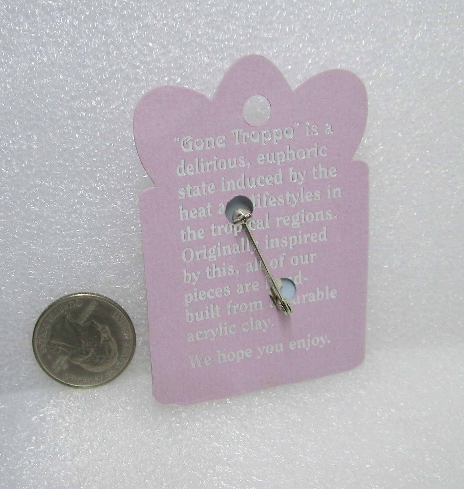 Gone Troppo Handcrafted Clay Easter Egg Pin