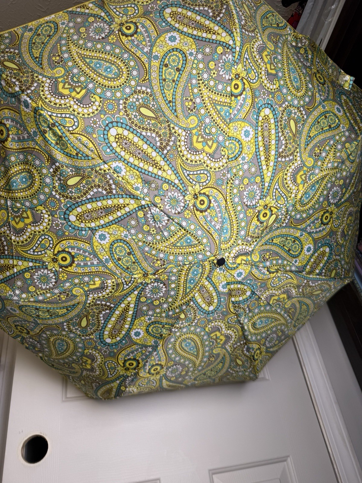 Vera Bradley Lemon Parfait Automatic Umbrella NWT RETIRED Rare 💛