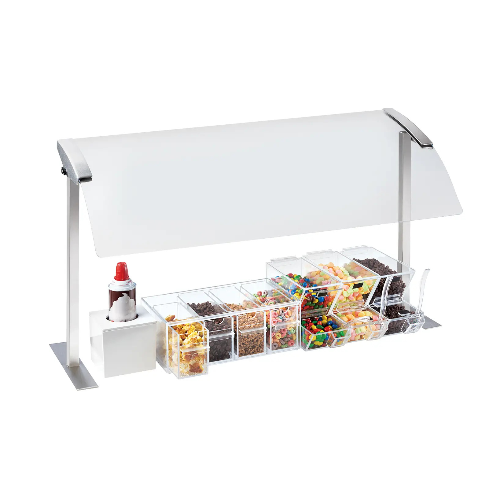 Cal-Mil 2026-36-55 37.25" x 16" Clear Curved Single Face Sneezeguard