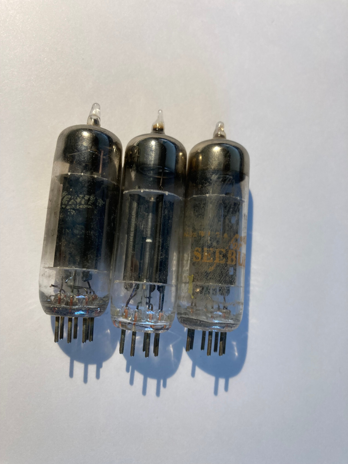 3 used 6X4 radio audio jukebox amplifier vacuum Zenith Seeburg tubes TV7=EX NOS