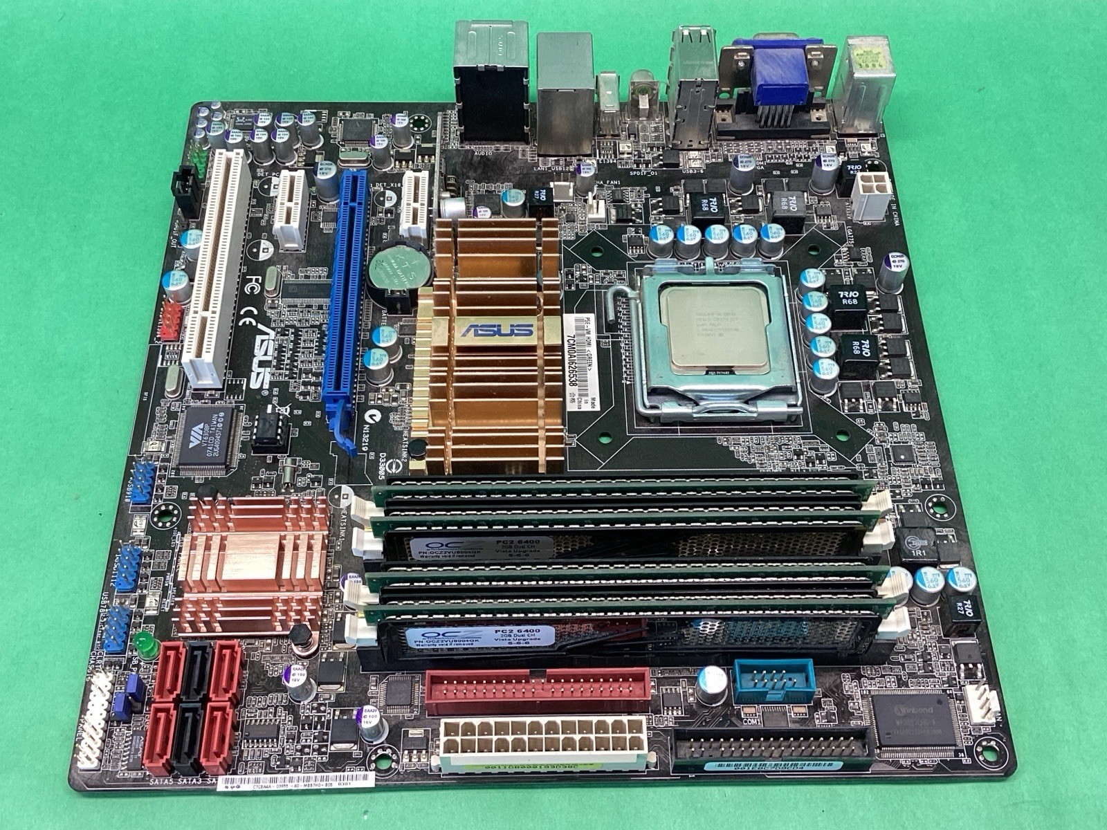 ASUS Motherboard P5E-VM HDMI + Intel Core 2 Duo CPU + RAM - UNTESTED