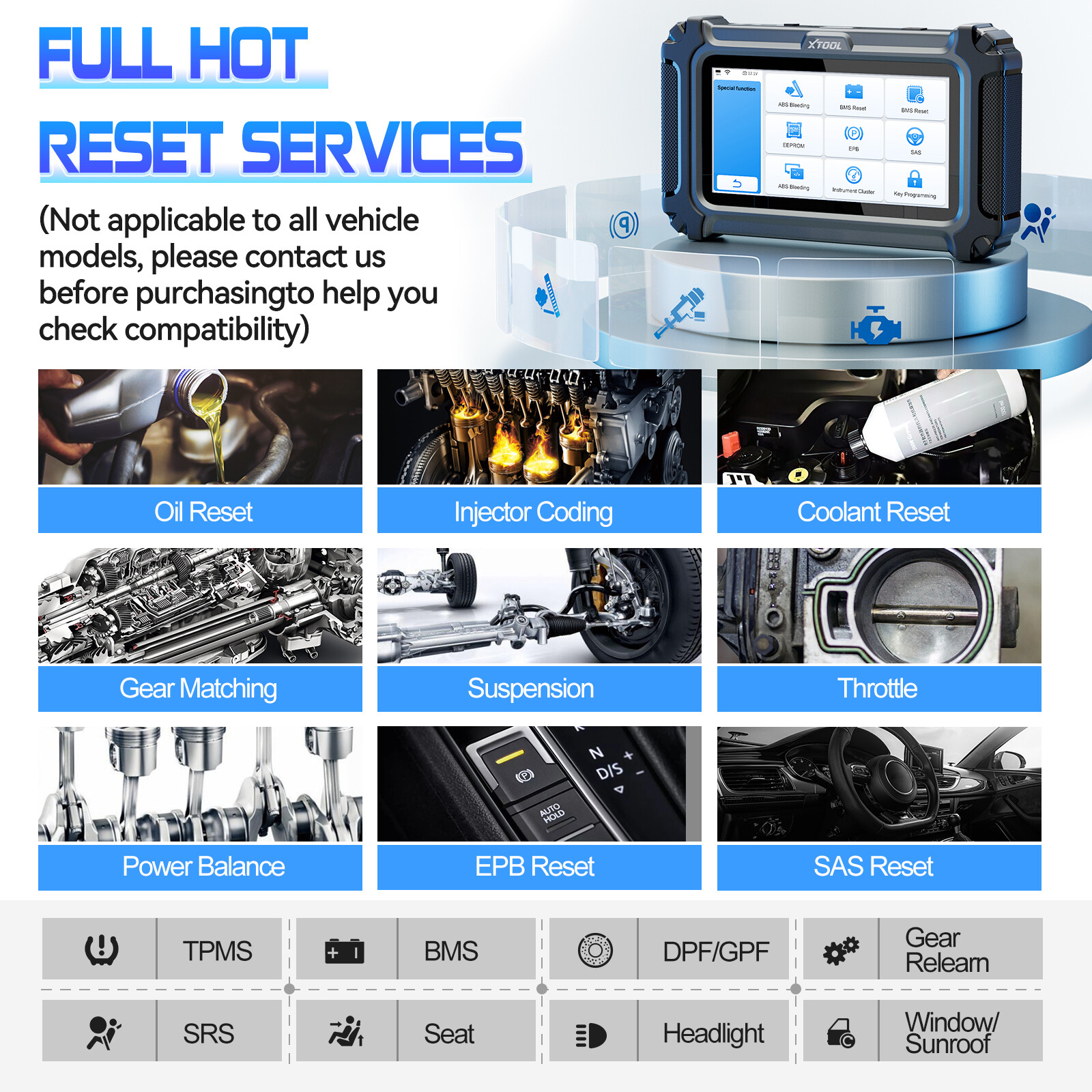 XTOOL IP500 For Chevy Buick GMC Bidirectional OBD2 Scanner All System Diagnostic