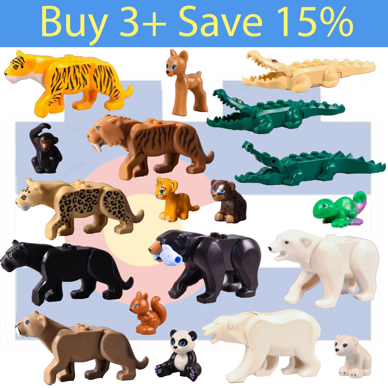 *NEW* Lego WILD ANIMAL PICK Parts Bulk Jungle Forest Black Panther Zoo Bear City