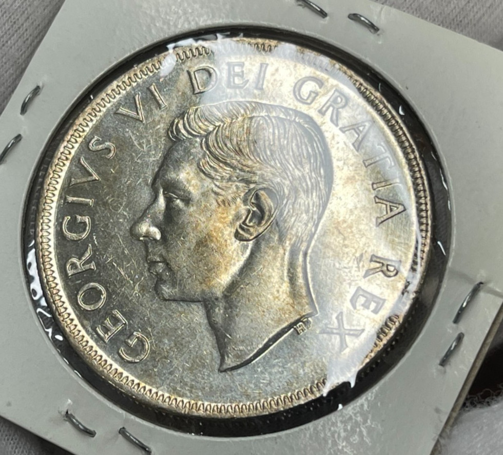 1952 Canada Silver Dollar Coin Low Mintage Excellent Condition High Value