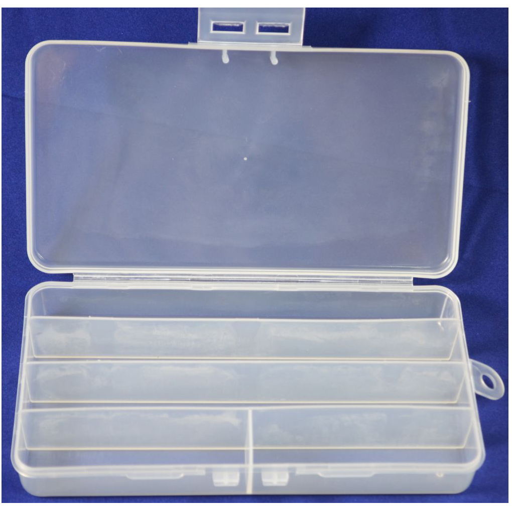 Hawk TJ8704 1‑Pak Storage Box – 5 Comp Organizer for Beads, Crafts & Parts