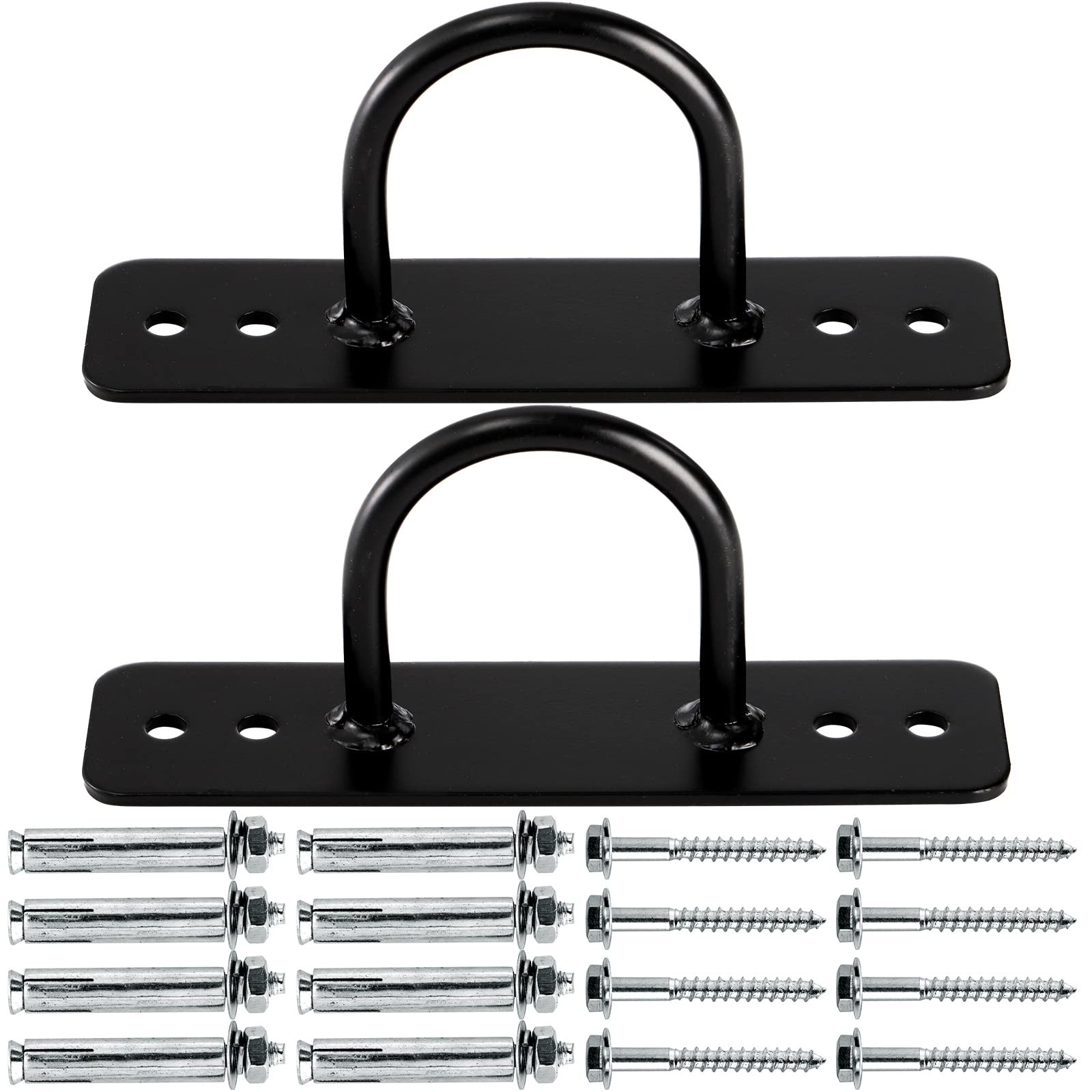 2 Pack Battle Rope Anchor, Wall Ceiling Mount Bracket for Suspension Strap, B...