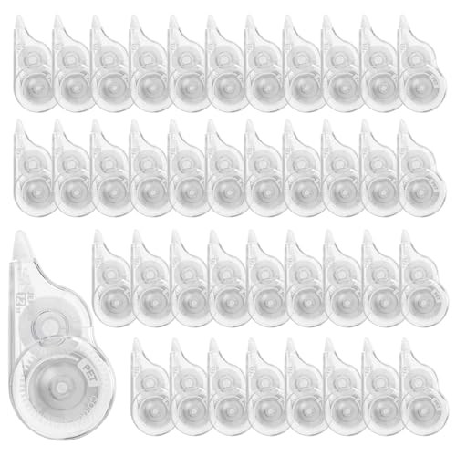 40 Pcs Correction Tape, 39.4 Ft, Tear-Resistant, 0.2 in Width | White Wrong