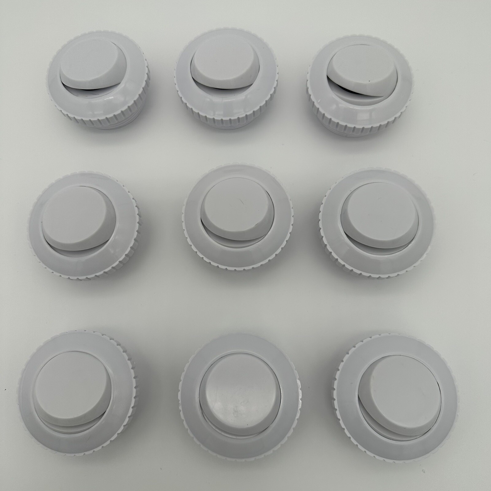 Set of 9 Hayward SP1419A 1-1/2" Pool Return Jet Eyeball Slotted White Spa / Pool