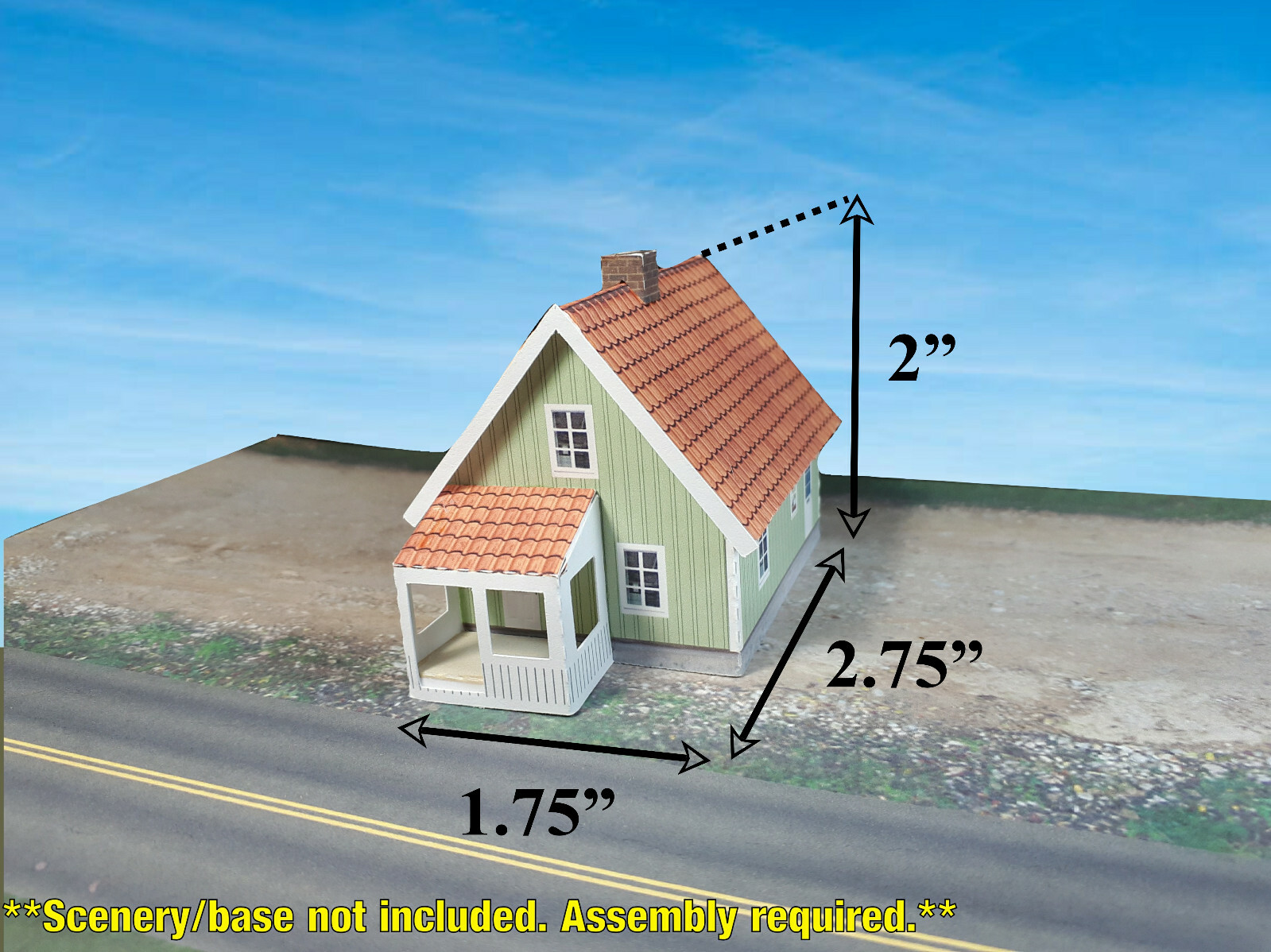 N Scale Building - Cover Stock(paper) Pre-Cut Nordic Style house - NS4P