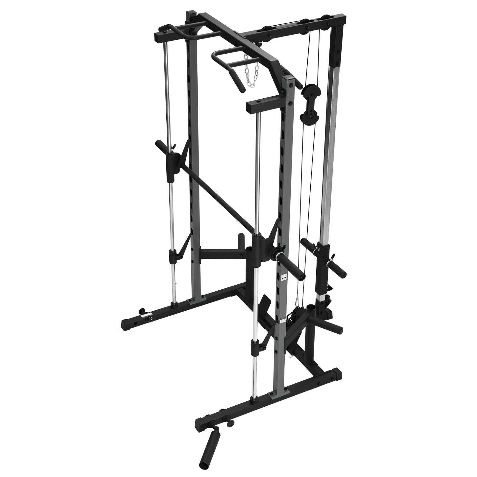 1400 Lbs Power Cage Smith Machine Multi-Function Squat Rack with LAT-Pull Down🔥