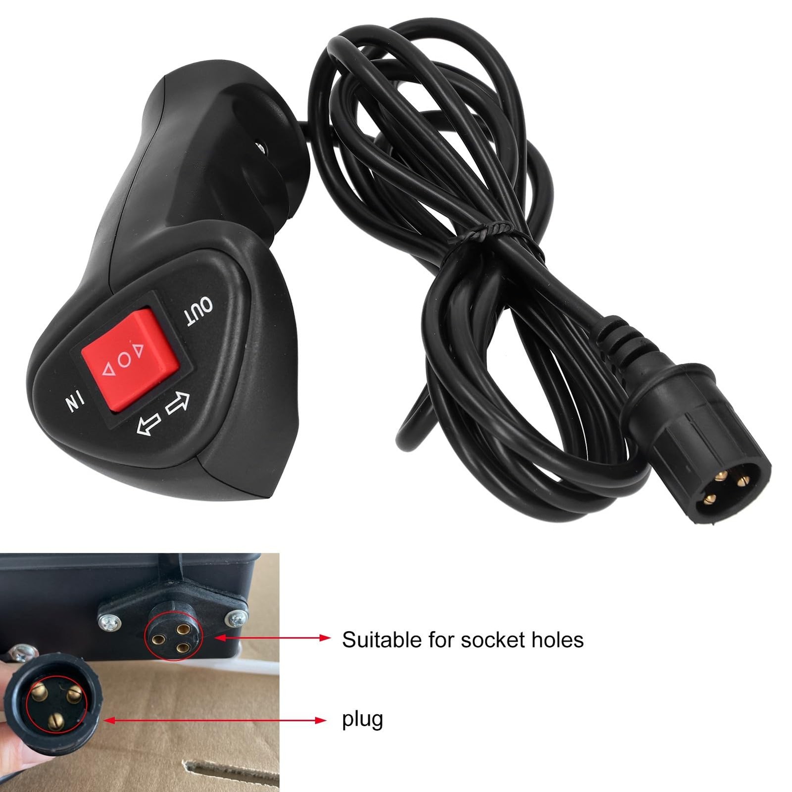 Electric Winch Remote Control Controller, Winch Electric Remote 3 Prong, Cont...