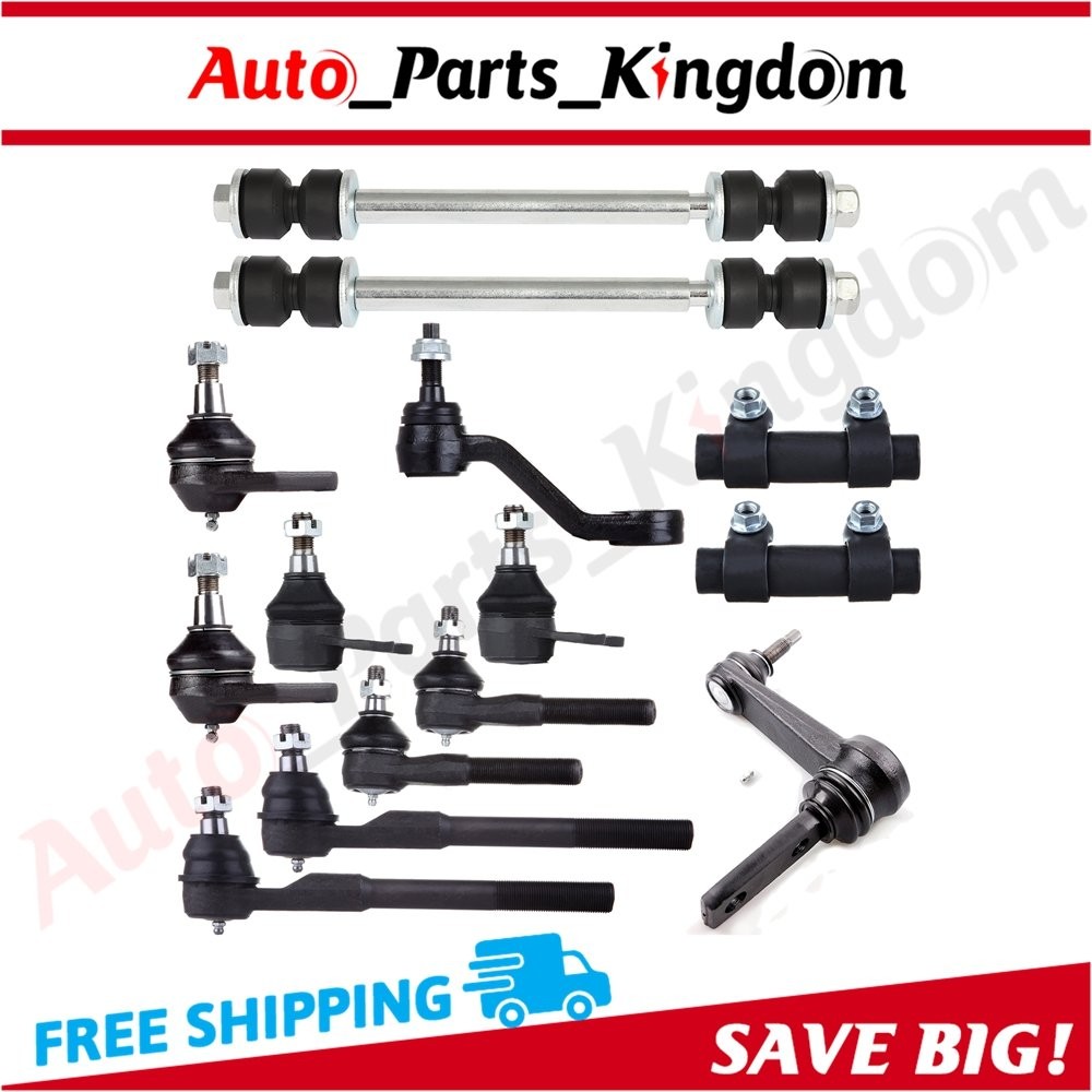 14set Fits 2000 2001 Dodge Ram 1500 5.9L Front Pitman Arm Tie Rods Ball Joints