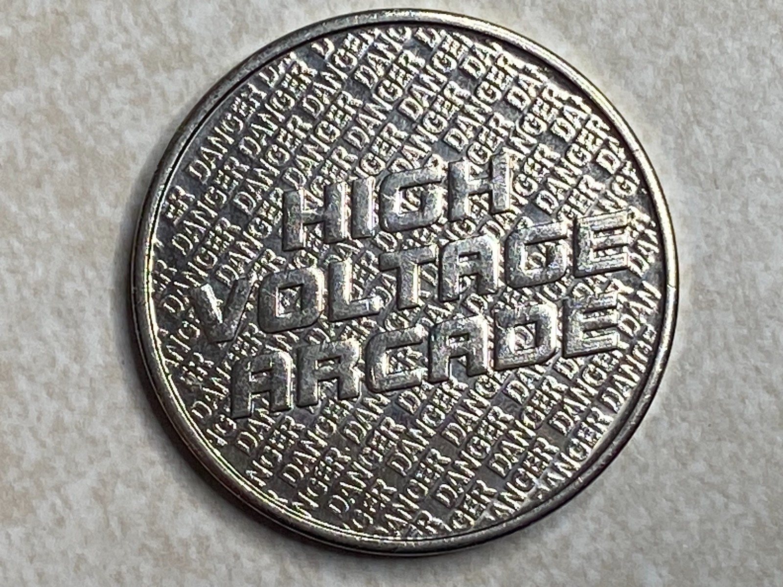 High Voltage Arcade coin Medal Token T1870