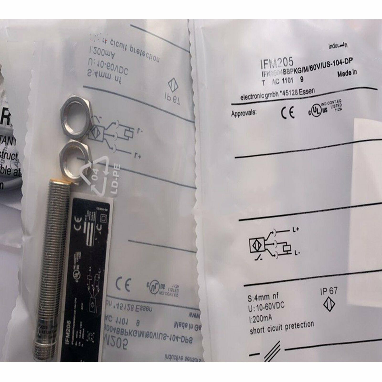 IFM IFM205 10-60VDC Inductive Proximity Switch Sensor New