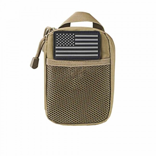 VISM MOLLE Utility Pouch with US Patch Tan CVAP3006T