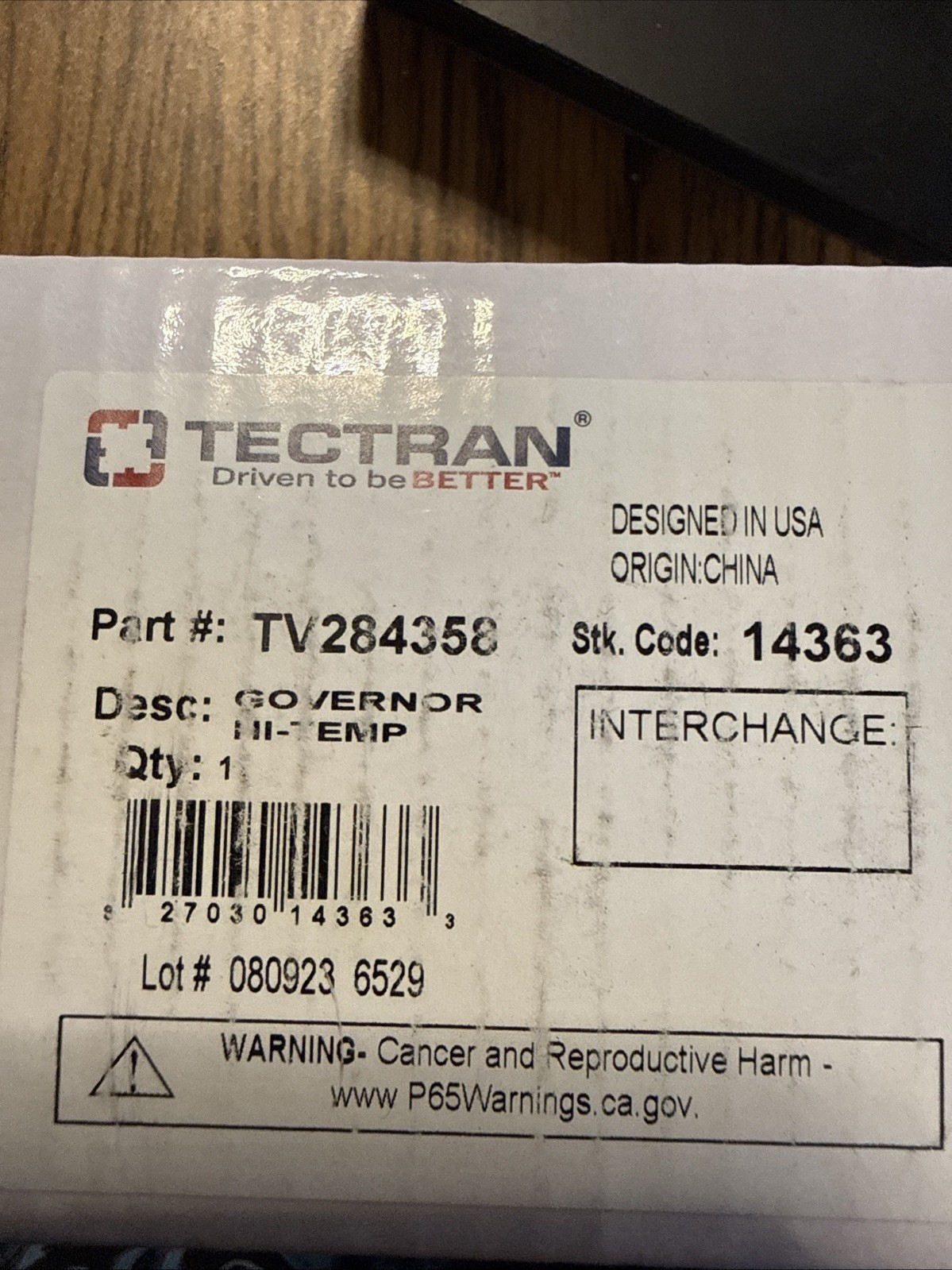 Tectran TV284358 Air Brake Governor   5 In. Height, 1/8 In. Exhaust, 100 120
