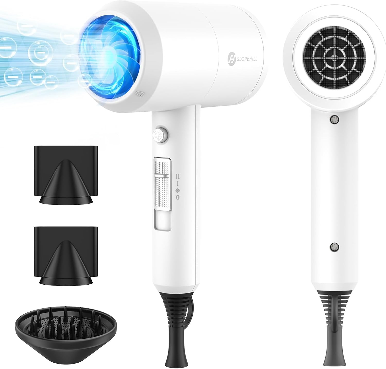 Professional Ionic Hair Dryer, Powerful 1800W Fast Drying Low Noise Blow Dryer