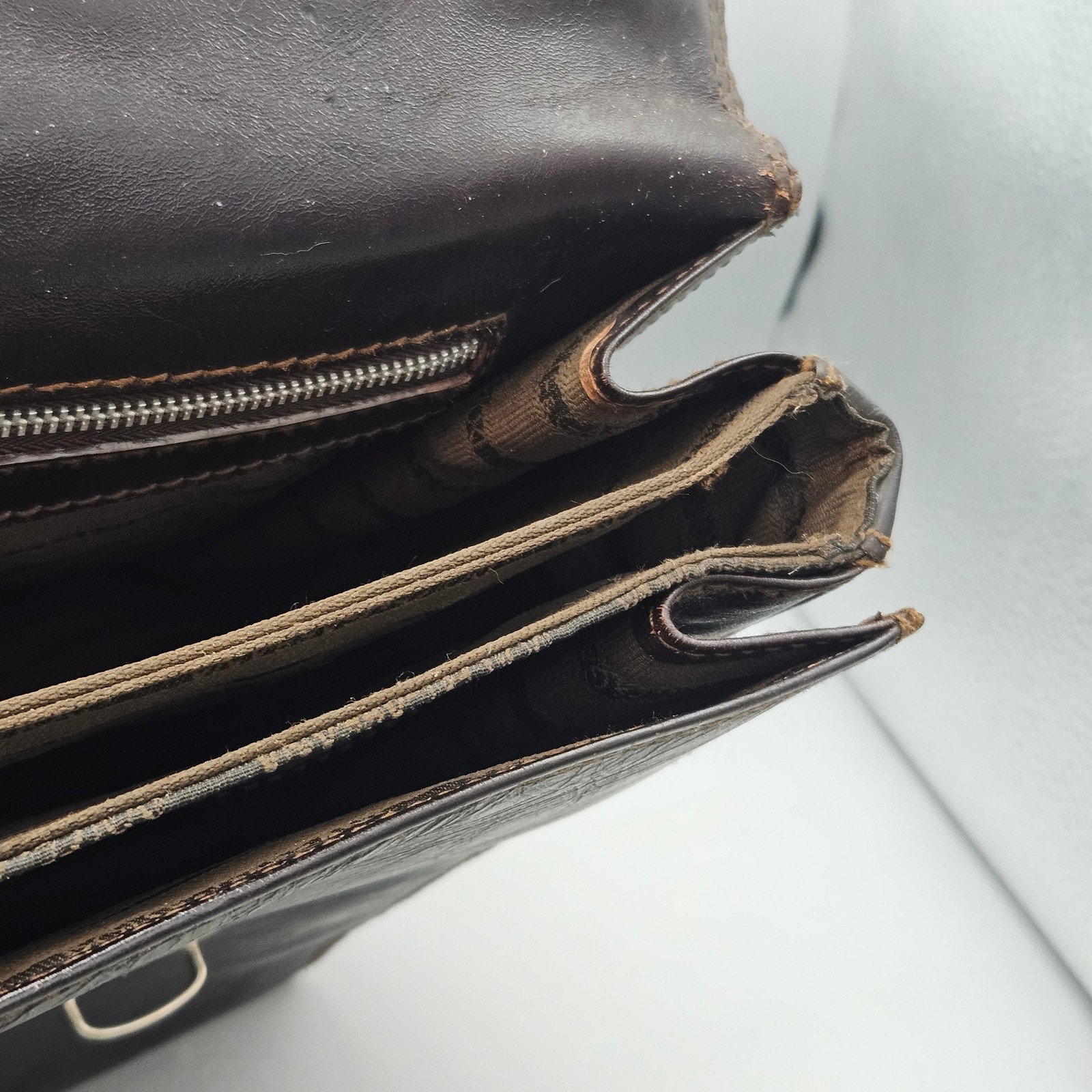 Vintage Dolce & Gabbana Black Leather Briefcase