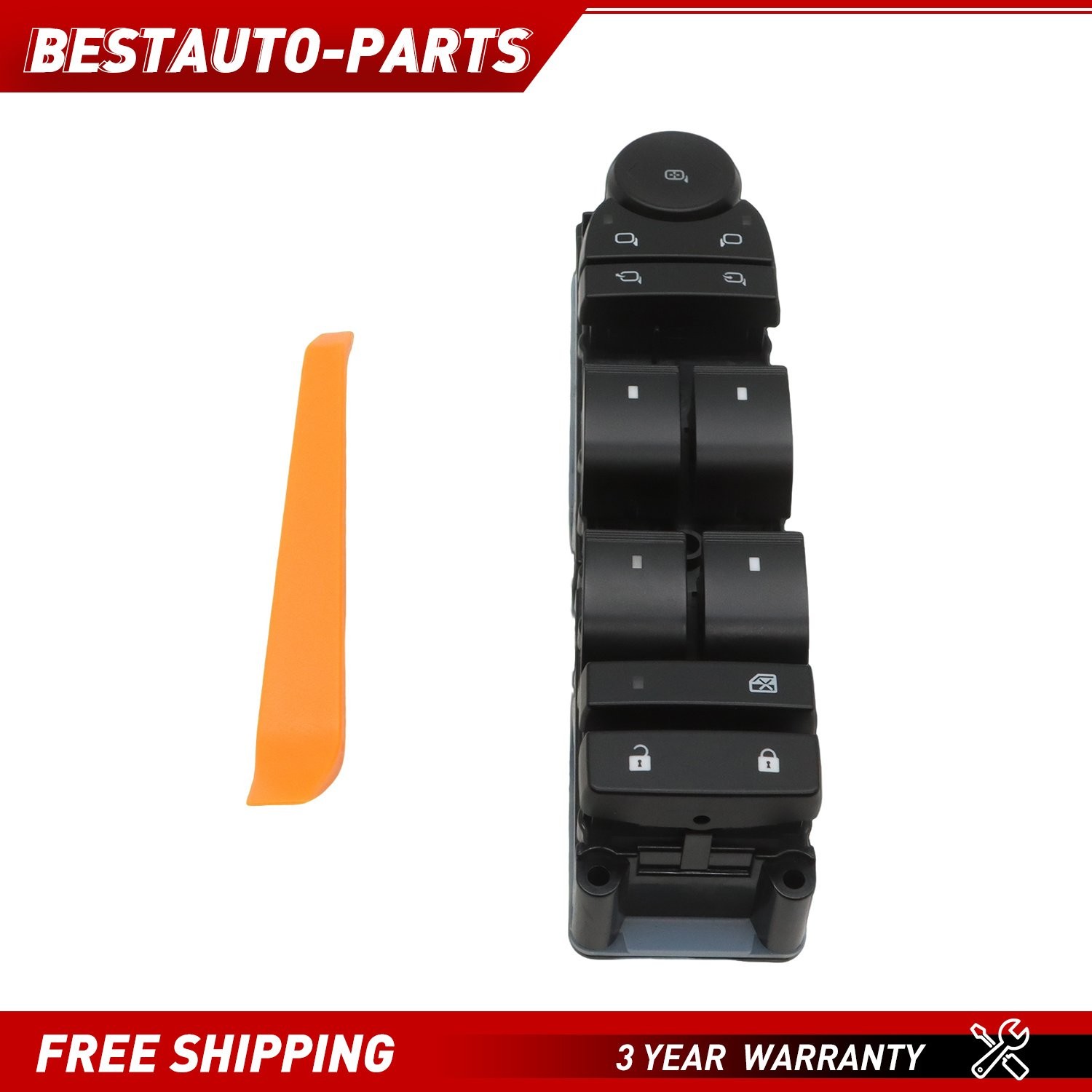 Power Window & Mirror Switch Driver Side 20835553 for 2007-2014 Chevy Tahoe