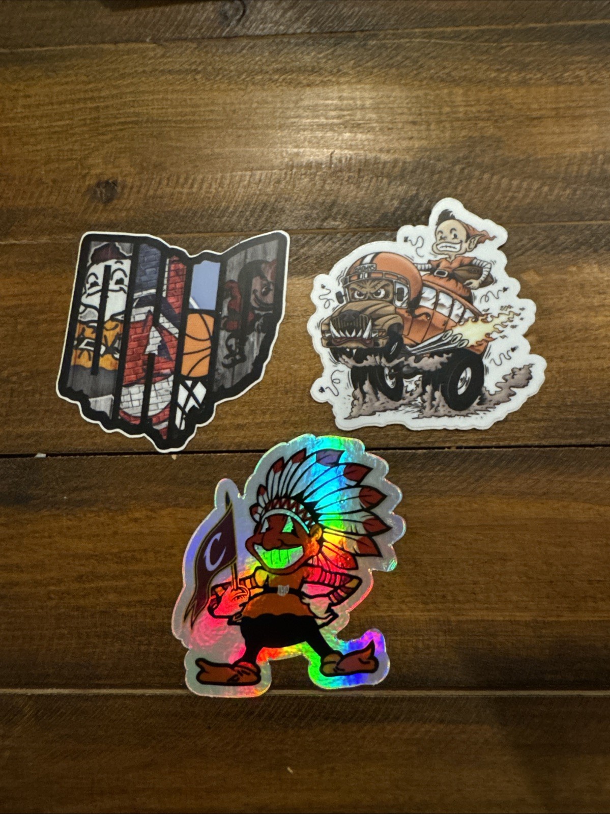 Cleveland Ohio Sports Stickers - Browns, Indians, Cavs! Lot Includes All Three!!