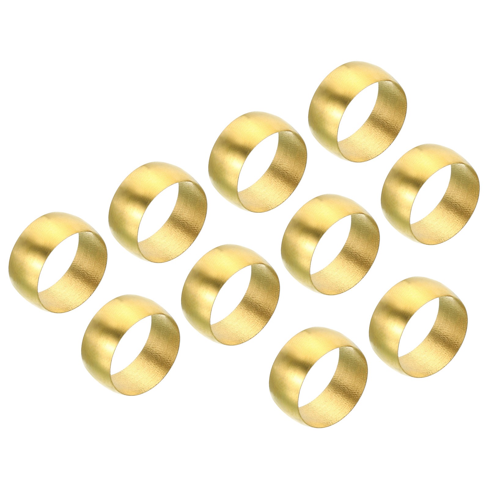 25pcs 14mm Tube OD Brass Compression Sleeves Ferrules Brass Ferrule Fitting